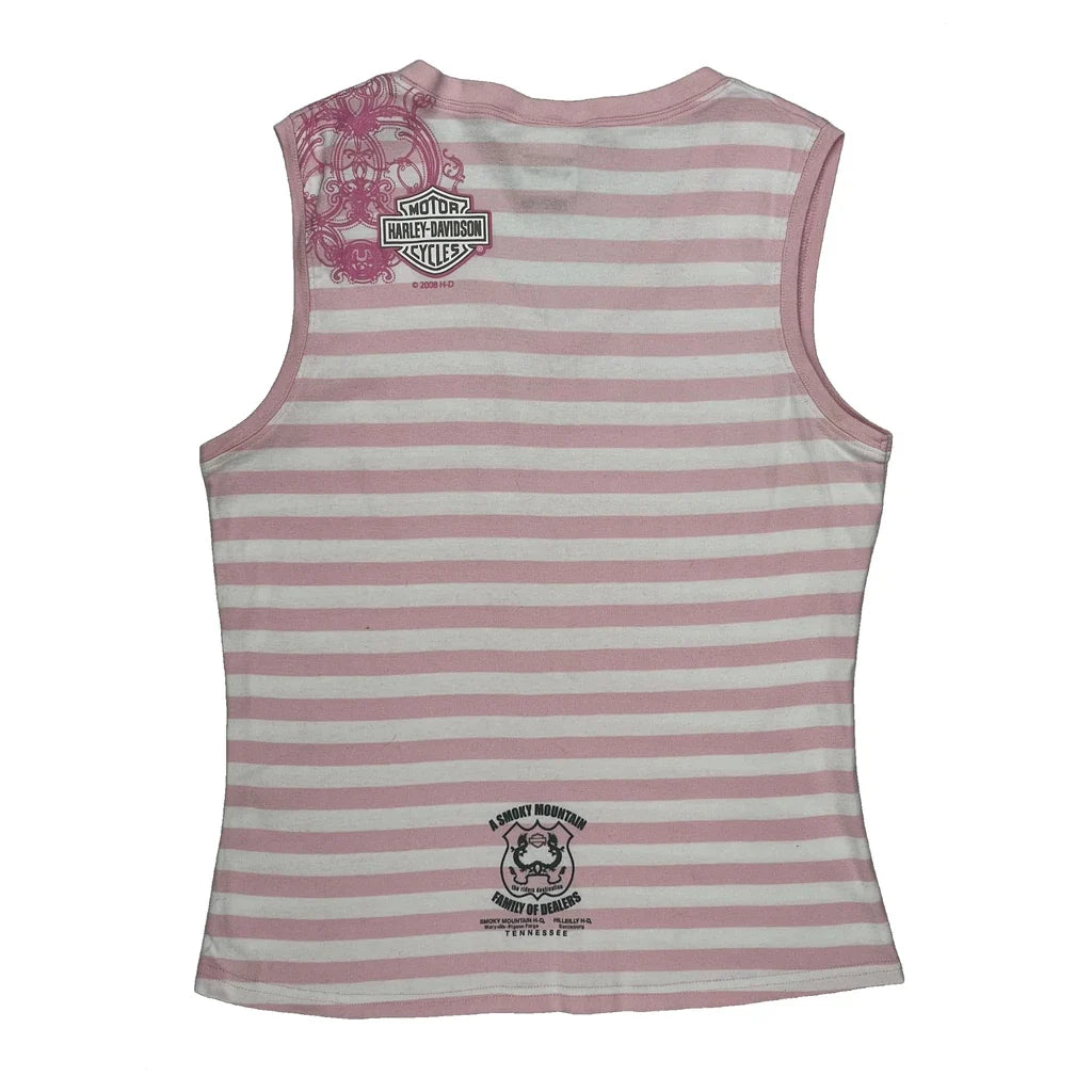 Débardeur rayé XL Rose Coton Col en V Femme