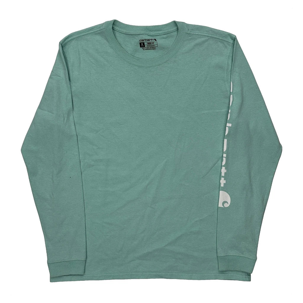 T-shirt à manches longues - Coton vert moyen pour femme