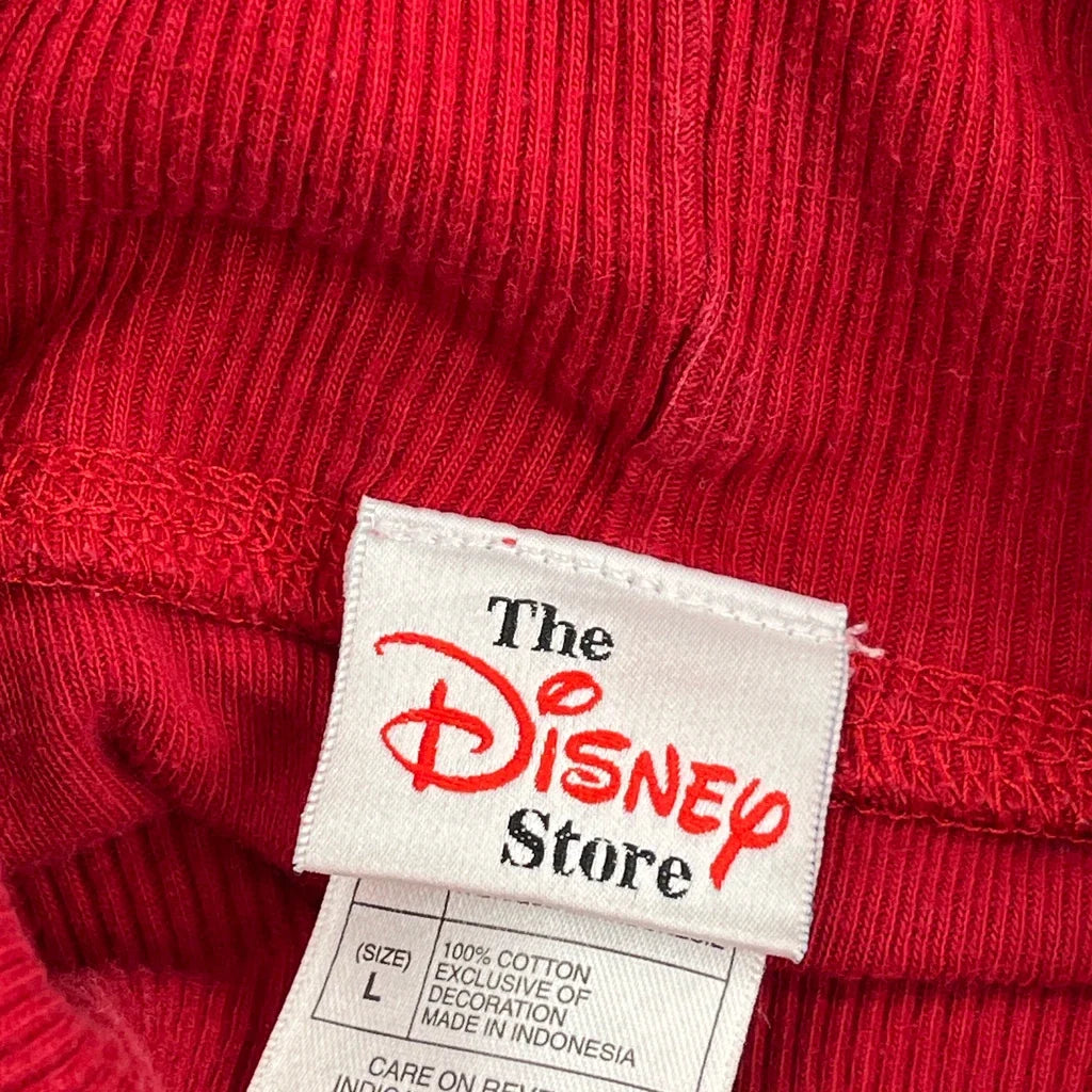 T-shirt à manches longues Winnie l'Ourson pour femme, col roulé rouge, grande taille