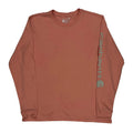 T-shirt ample à manches longues grande taille orange en coton