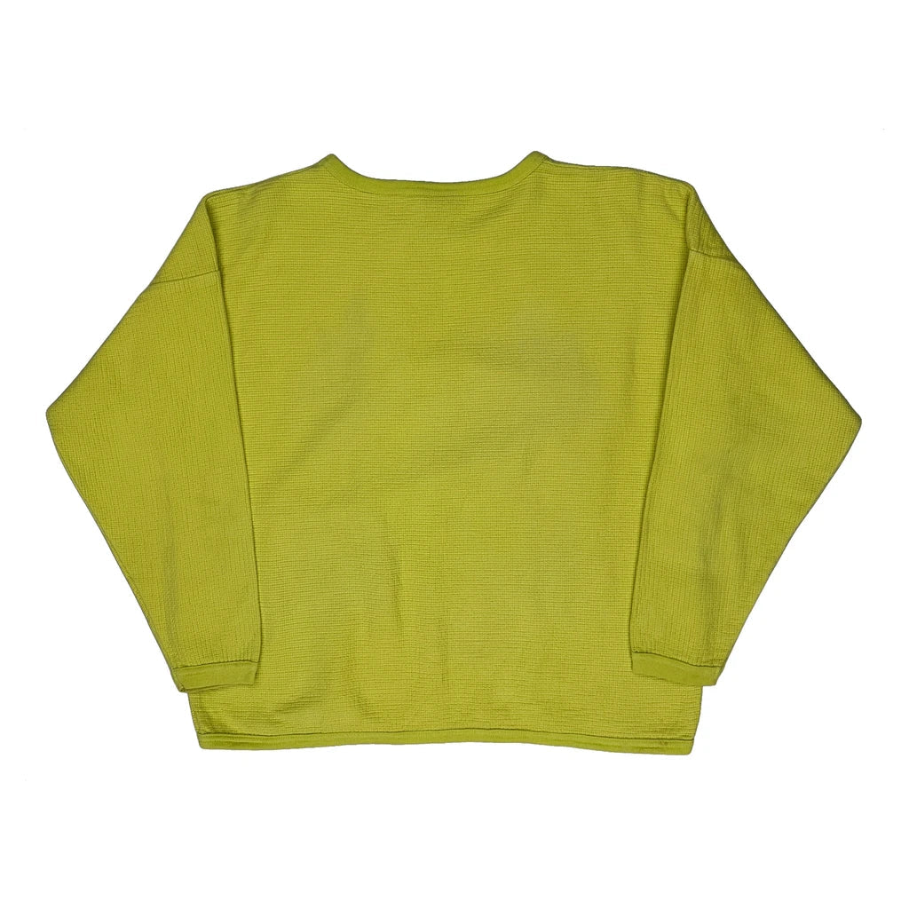 T-shirt à manches longues motif Mickey Mouse floral, taille L, coton jaune