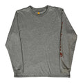 T-shirt à manches longues - Col rond en coton gris grande taille pour femme