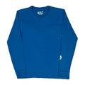 T-shirt à manches longues XS bleu coton décontracté col rond pour femme