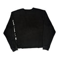 T-shirt court à manches longues pour femme, col rond, coupe classique, coton noir, taille XL