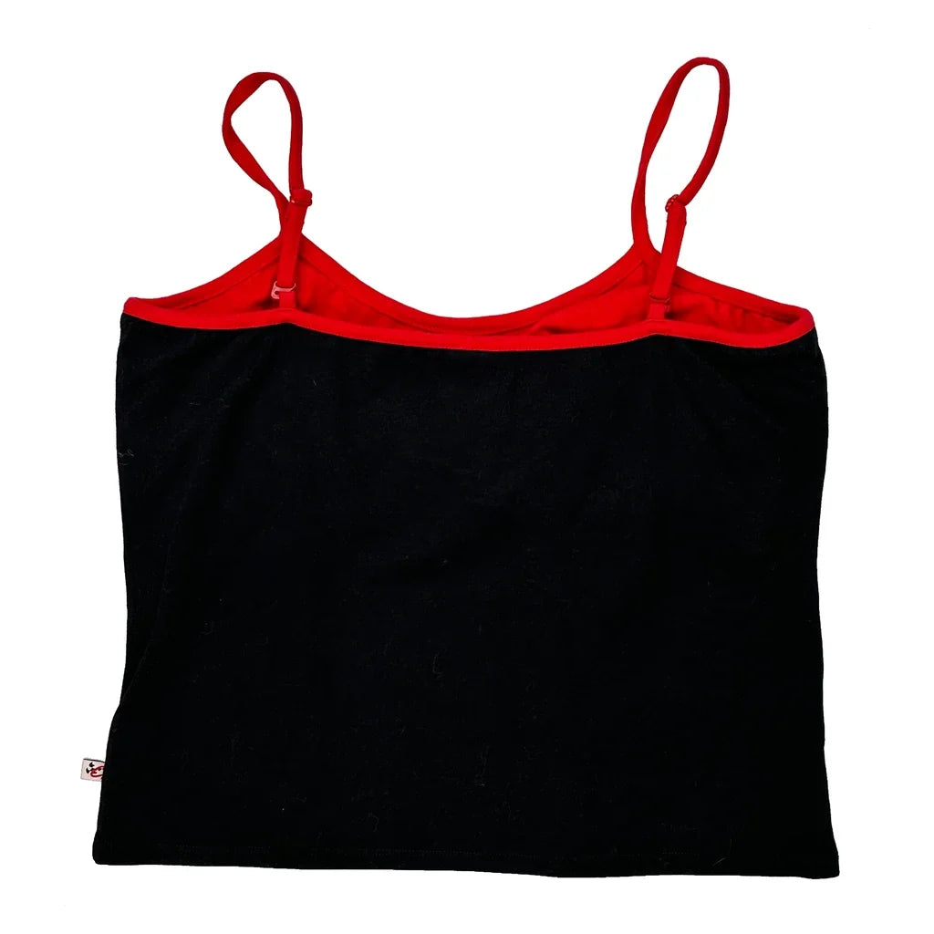 Débardeur femme graphique coton noir coupe classique décontracté streetwear XL