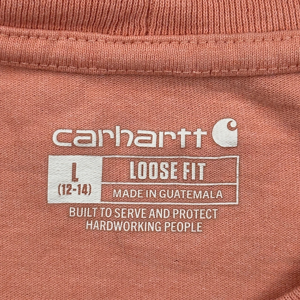 T-shirt ample à manches longues grande taille orange en coton