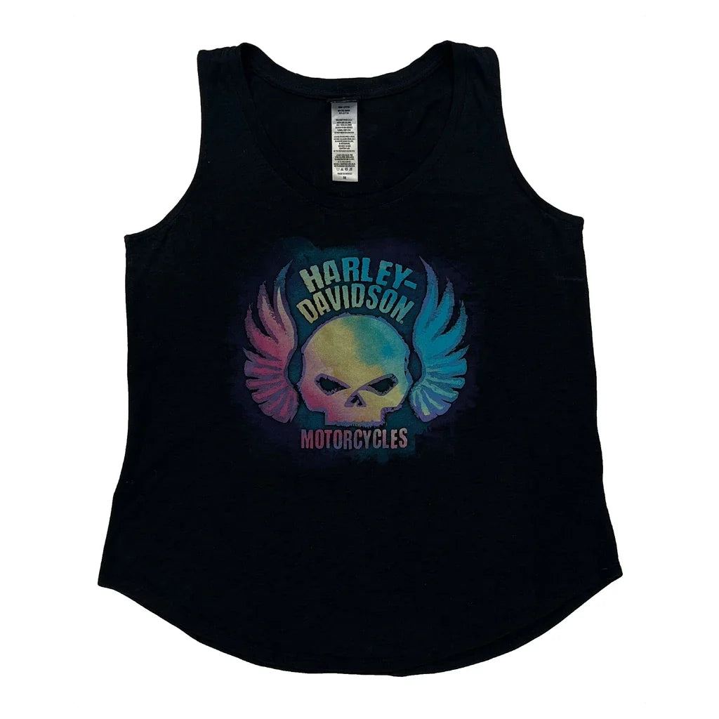 Gilet en coton sans manches imprimé graphique pour femme, noir, taille M