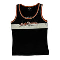 Débardeur graphique sans manches Femme, Coupe droite, Coton noir, Taille M