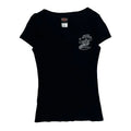 T-shirt graphique St. Augustine Floride Femme Petite Noir Coton