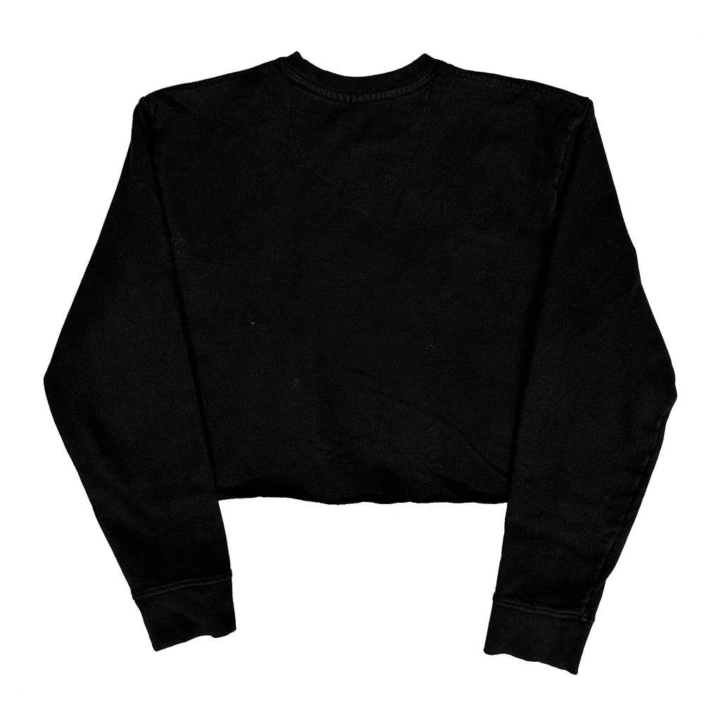 Sweat-shirt court – Grand, noir, mélange de polyester