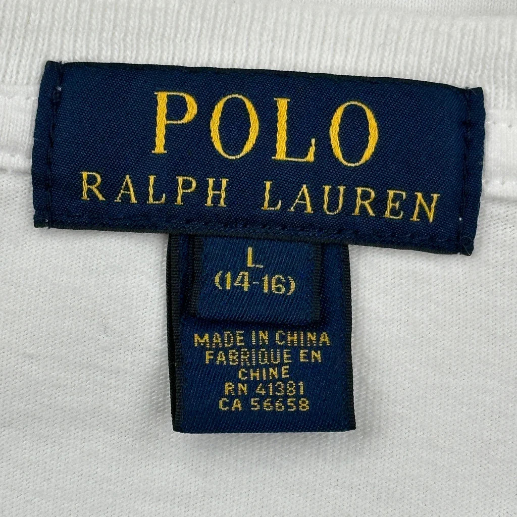 T-shirt à manches longues blanc pour femme, col rond, coupe classique, en coton