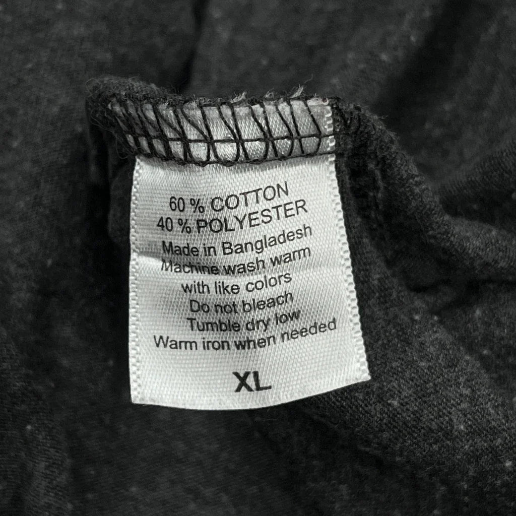 T-shirt à manches longues imprimé, XL, gris, mélange de coton, coupe normale, femme