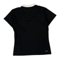 Maillot de rugby en polyester noir pour femme, manches courtes, coupe classique