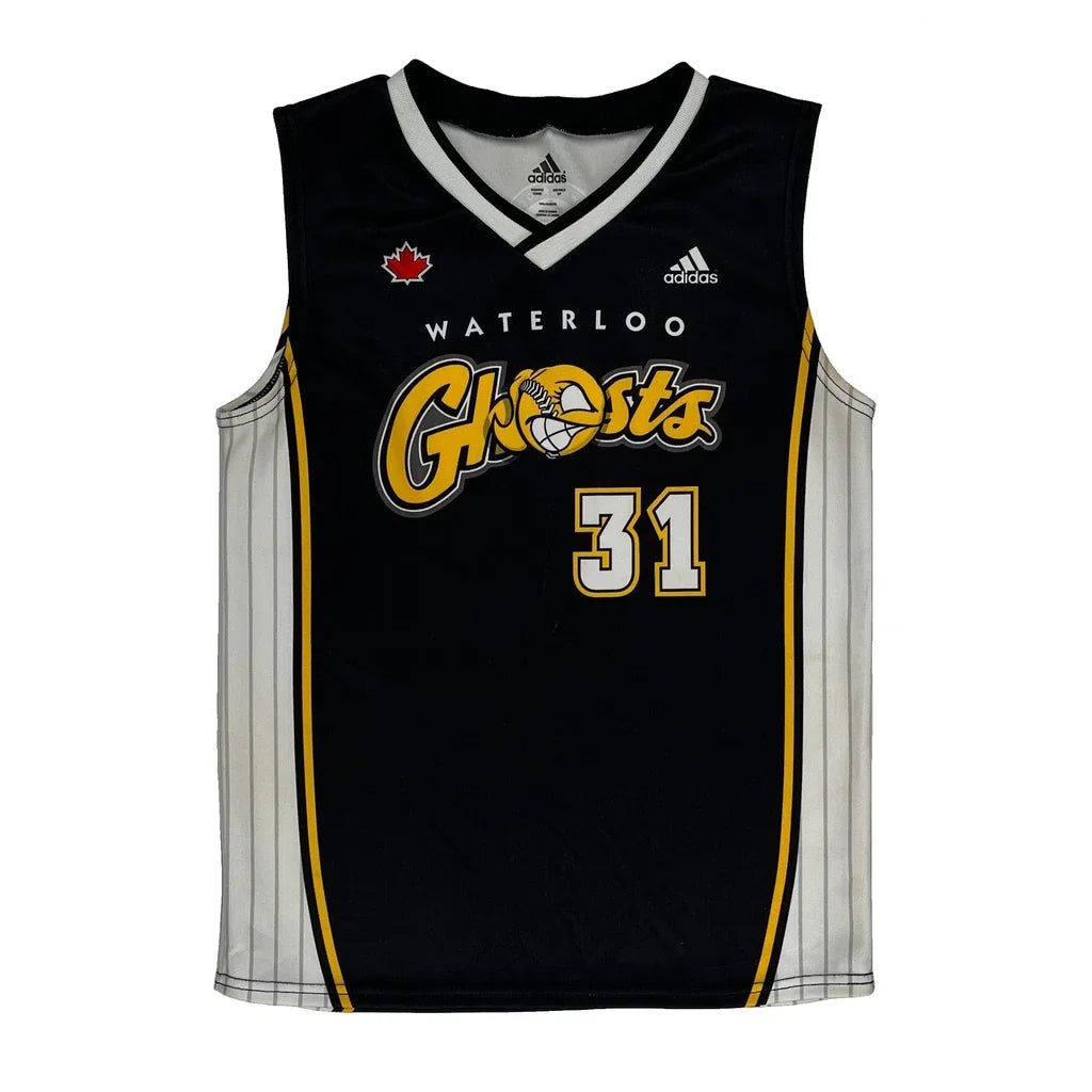 Maillot imprimé "Waterloo Ghosts" – Petit, Noir, Polyester