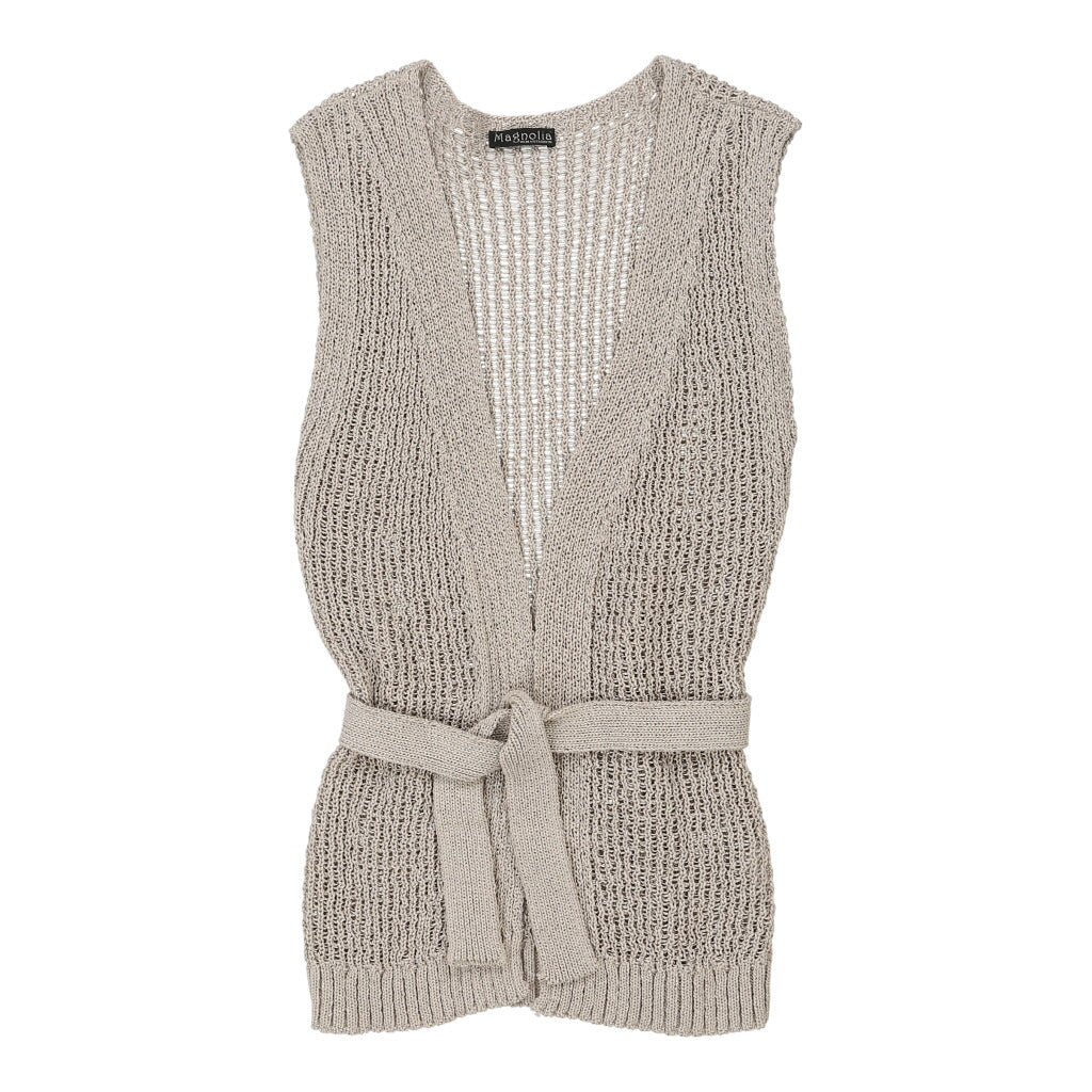 Haut en crochet beige vintage, taille M, coton, style années 1990