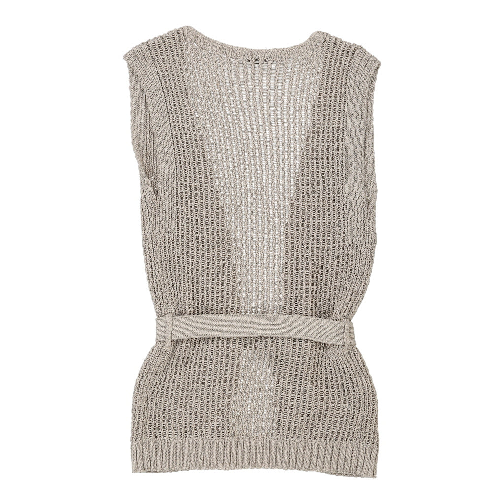 Haut en crochet beige vintage, taille M, coton, style années 1990
