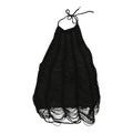 Top vintage dos nu femme coton noir petite taille