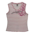 Débardeur rayé XL Rose Coton Col en V Femme