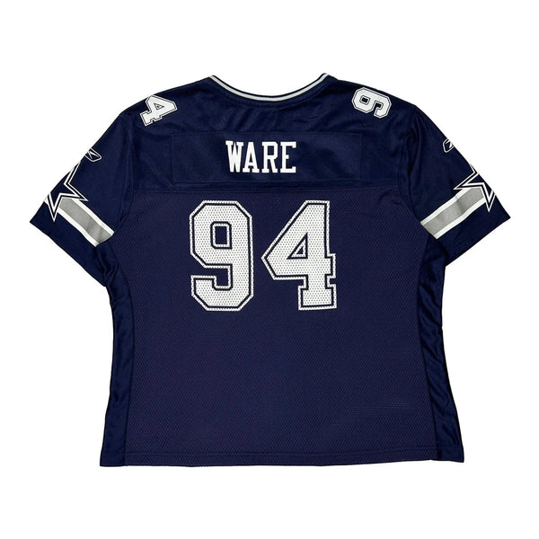 Maillot de football NFL pour femme, marine, manches courtes, col rond, taille 2XL