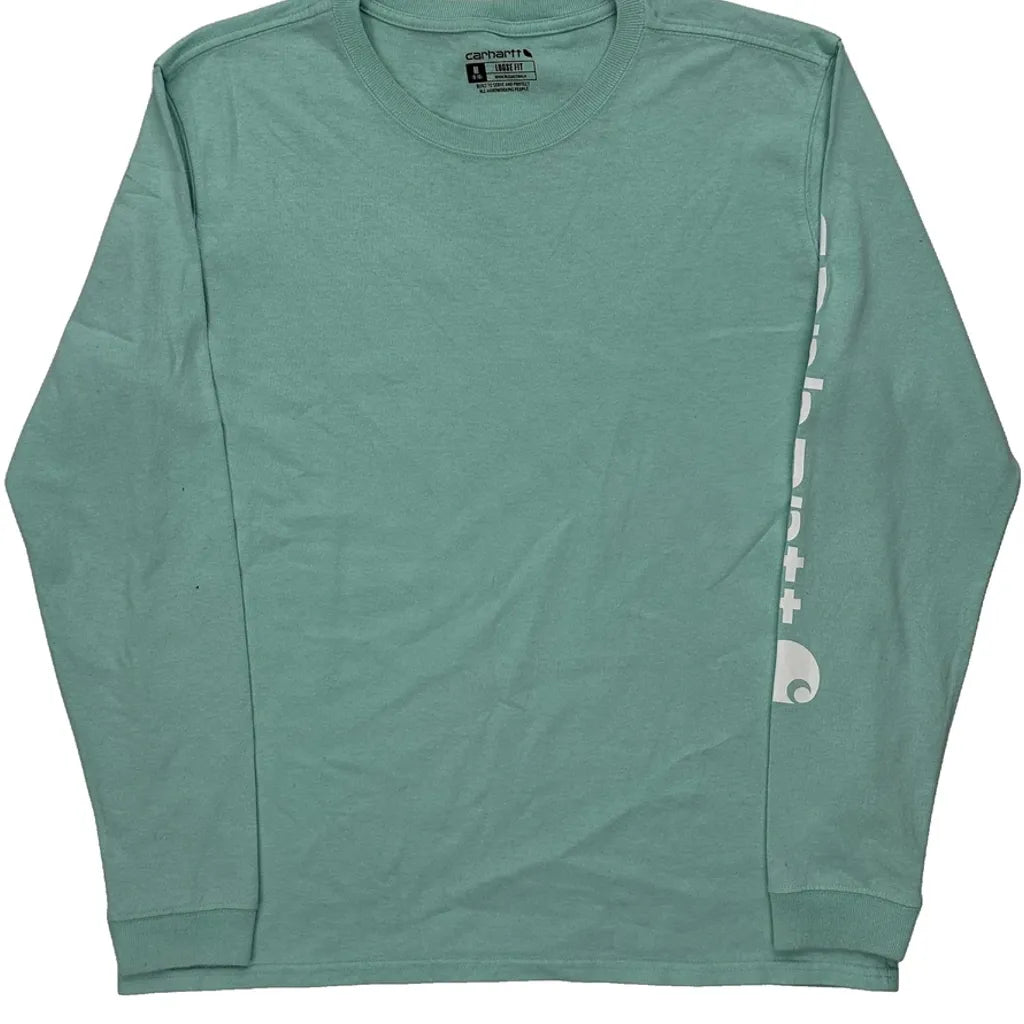 T-shirt à manches longues - Coton vert moyen pour femme