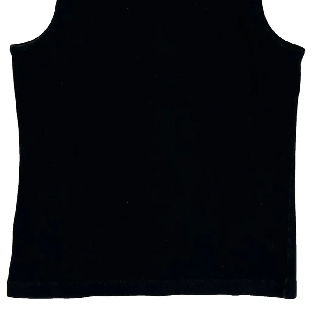 Gilet sans manches pour femme XS noir coton décontracté col rond coupe classique