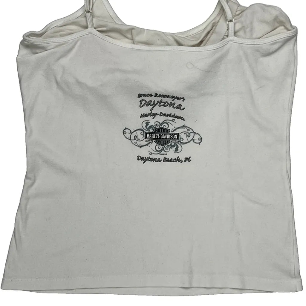 Débardeur graphique décontracté pour femme Coton blanc Coupe droite XL