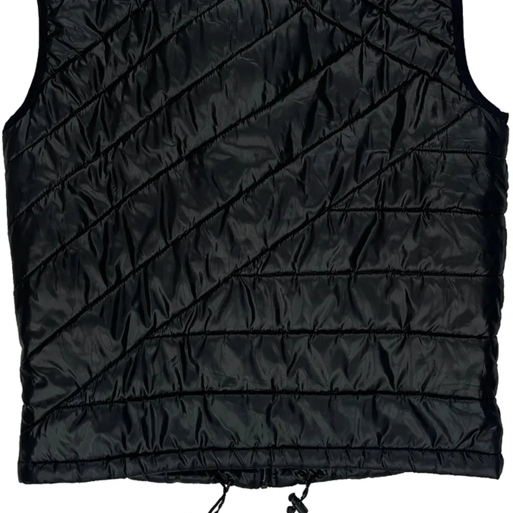 Gilet matelassé noir pour homme Coupe classique sans manches Taille M