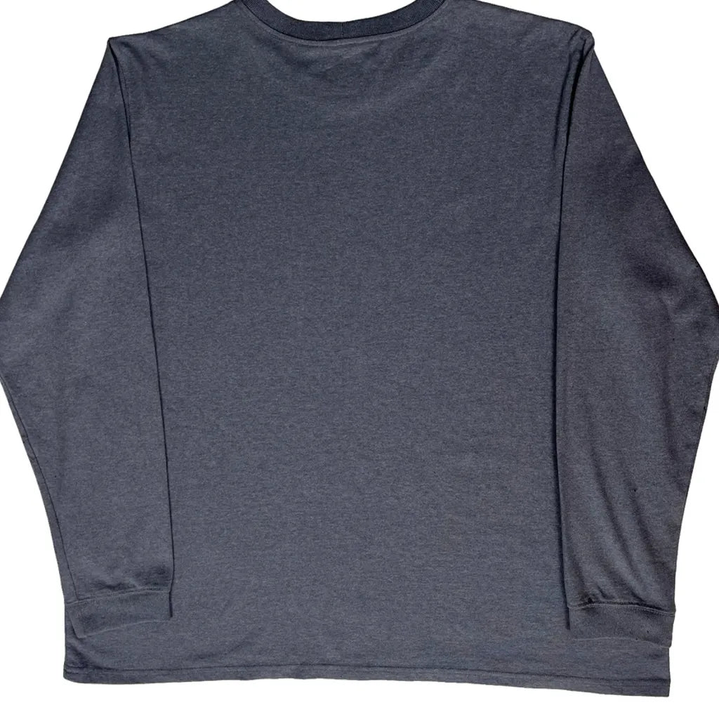 T-shirt à manches longues Femme Coton Gris Col Rond 2XL