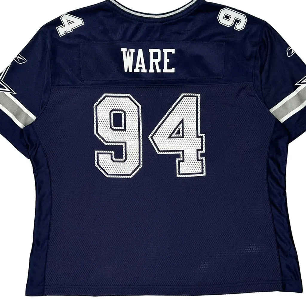 Maillot de football NFL pour femme, marine, manches courtes, col rond, taille 2XL