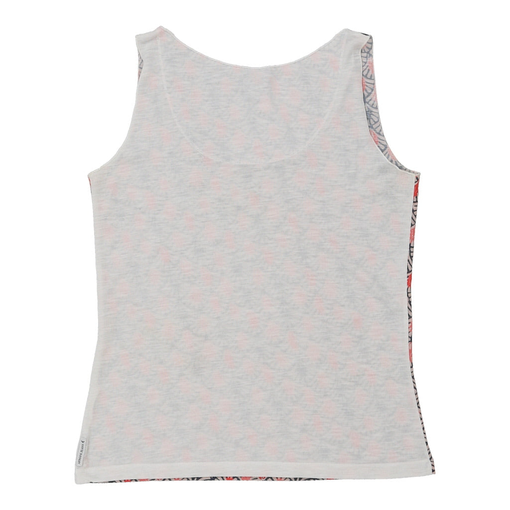 Gilet graphique XL rose mélange de coton femme