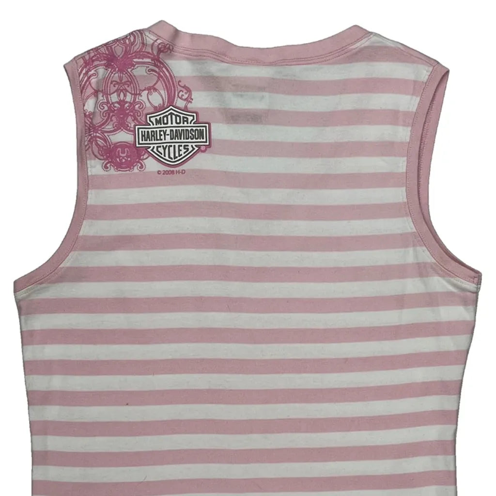 Débardeur rayé XL Rose Coton Col en V Femme