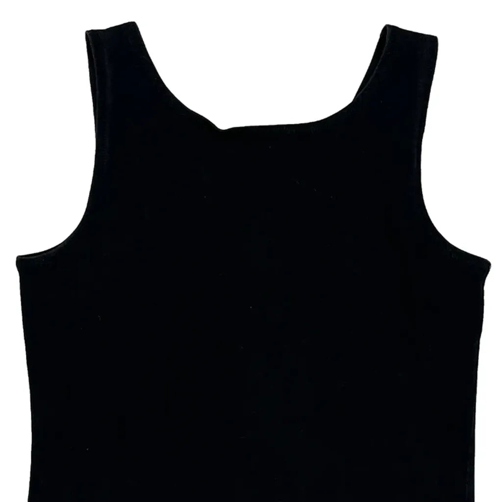 Gilet sans manches pour femme XS noir coton décontracté col rond coupe classique