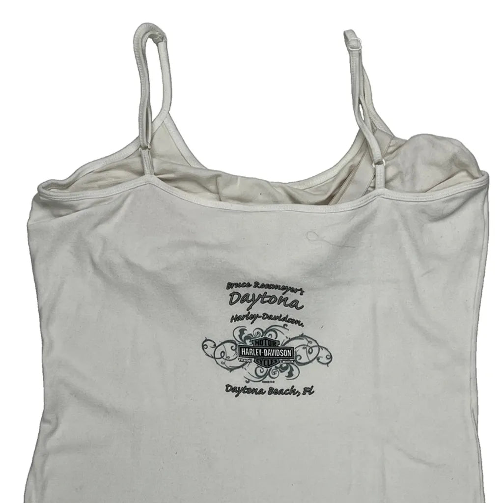 Débardeur graphique décontracté pour femme Coton blanc Coupe droite XL