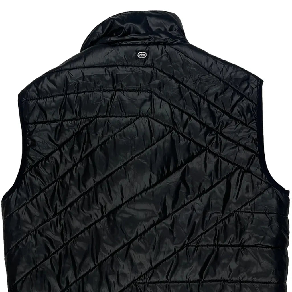Gilet matelassé noir pour homme Coupe classique sans manches Taille M