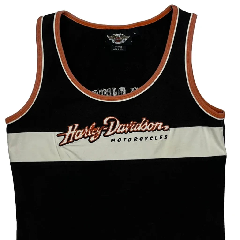 Débardeur graphique sans manches Femme, Coupe droite, Coton noir, Taille M
