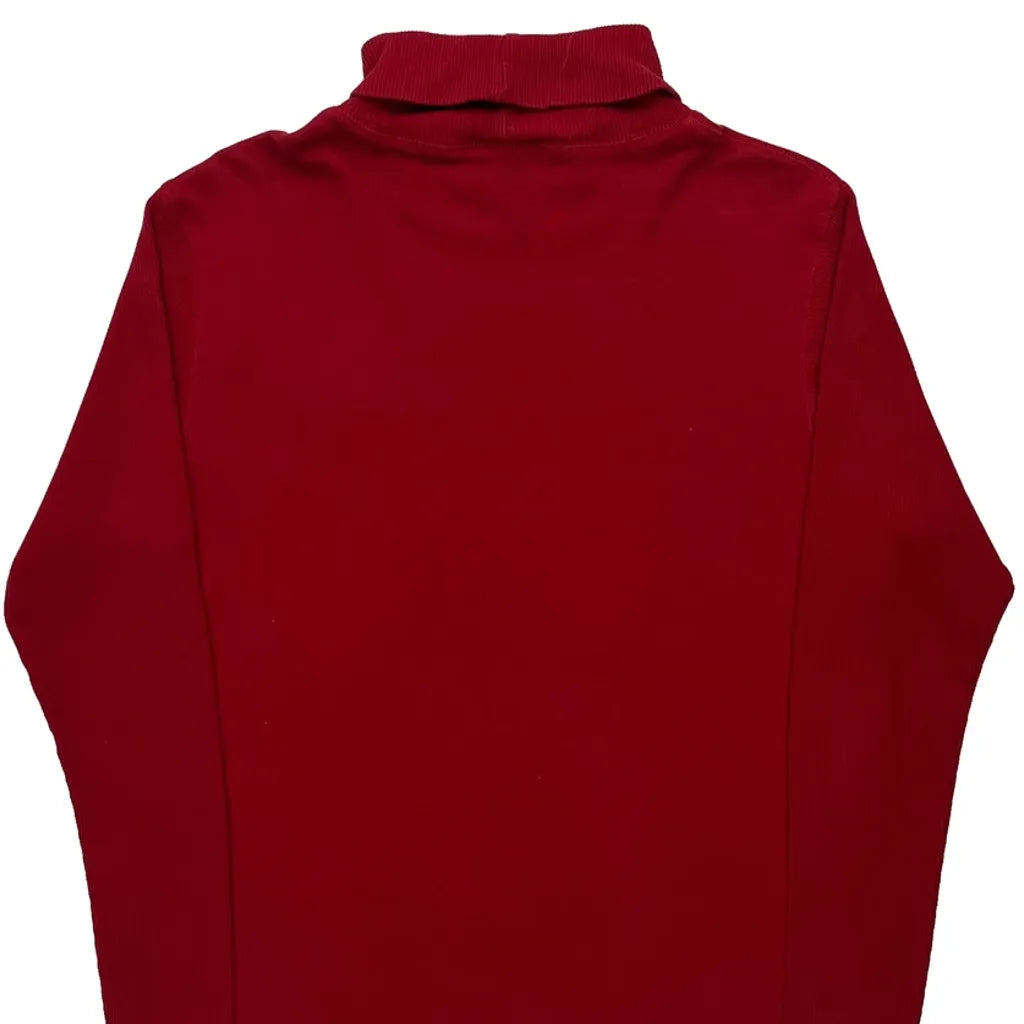 T-shirt à manches longues Winnie l'Ourson pour femme, col roulé rouge, grande taille