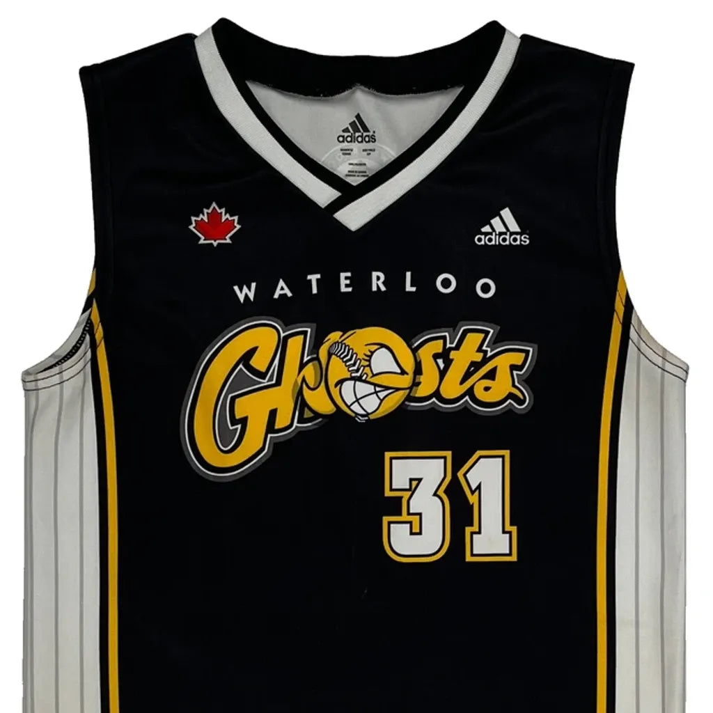 Maillot imprimé "Waterloo Ghosts" – Petit, Noir, Polyester