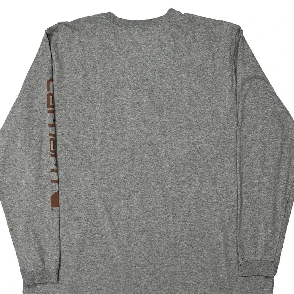 T-shirt ample à manches longues - Coton gris 2XL